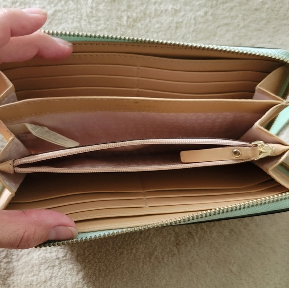 Kate Spade Mintmojito Green Wellesley Neda Wallet Code: Wlru-1153 Like New - Picture 10 of 15